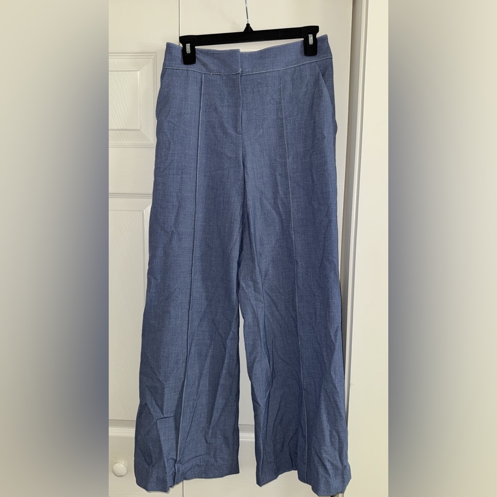 Stylish Blue Wide-Leg Pants